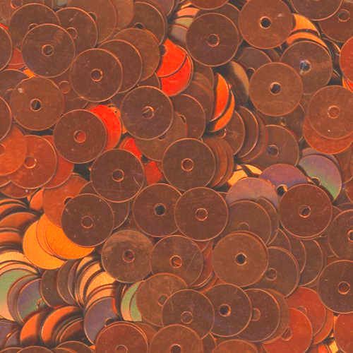 6mm Flat Metallic: Orange (50 pcs)