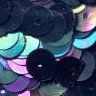 6mm Flat Opaque Iridescent: Black