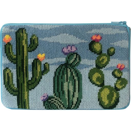 SZ635: Flowering Cacti Cosmetic Purse