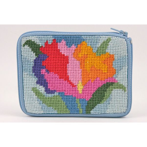 SZ168: Watercolor Poppies Coin Purse