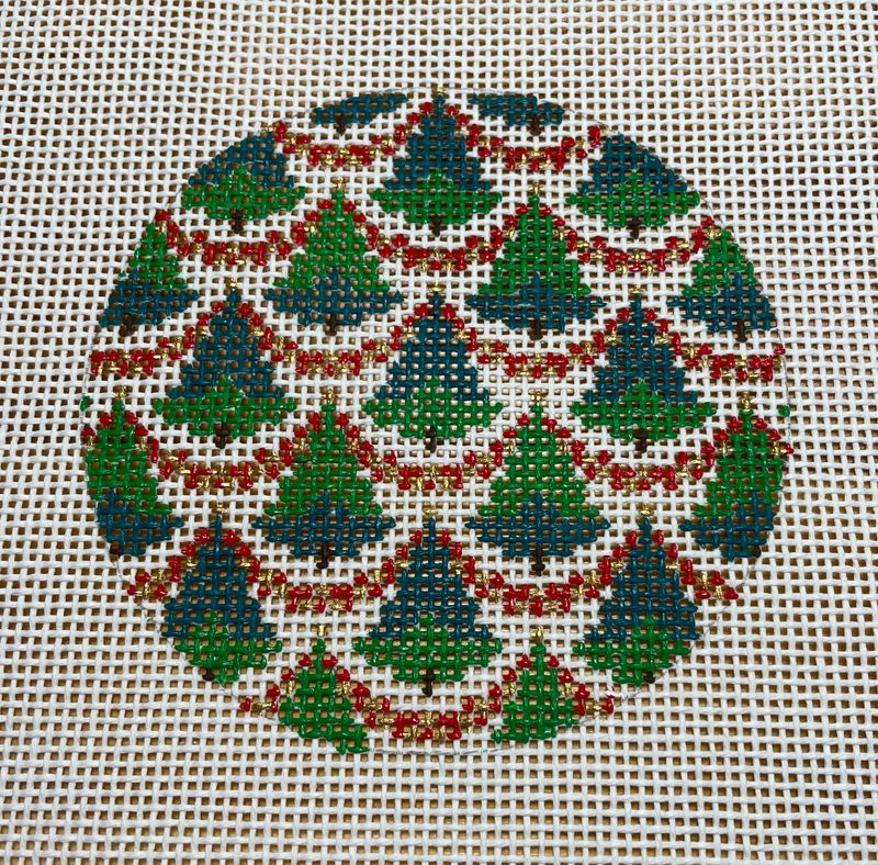 TEW-0049: Bargello Christmas Tree Ornament