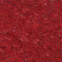 3mm Cube Bead-141F - Trans. Ruby