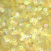 3mm Flat Iridescent:  Lt Lemon Yellow