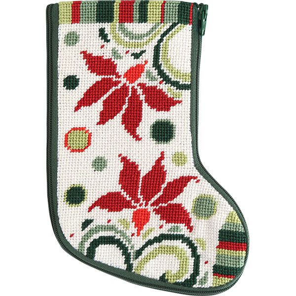 SZ1001: Modern Poinsettia Stocking