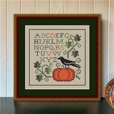 Autumn Crow and Pumpkin