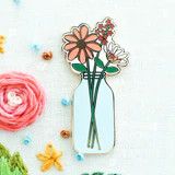 Mason Jar Vase Needle Minder