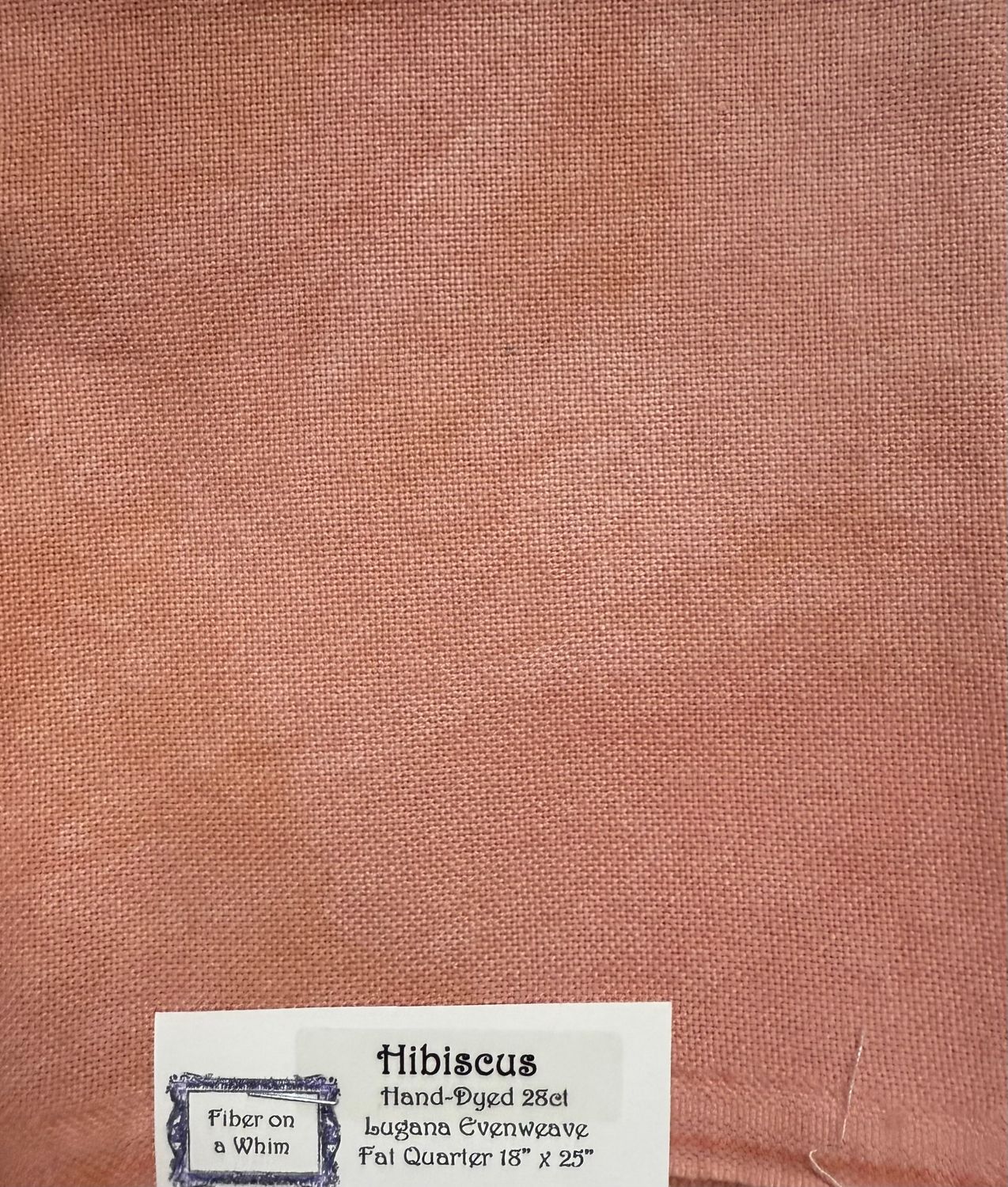 Lugana 28 Ct-Hibiscus: Fat Quarter