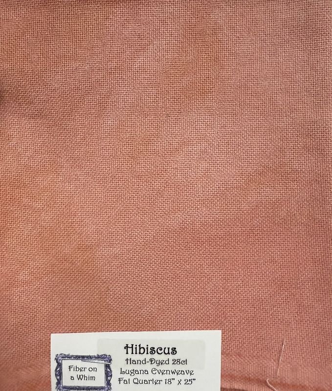 Lugana 28 Ct-Hibiscus: Fat Quarter