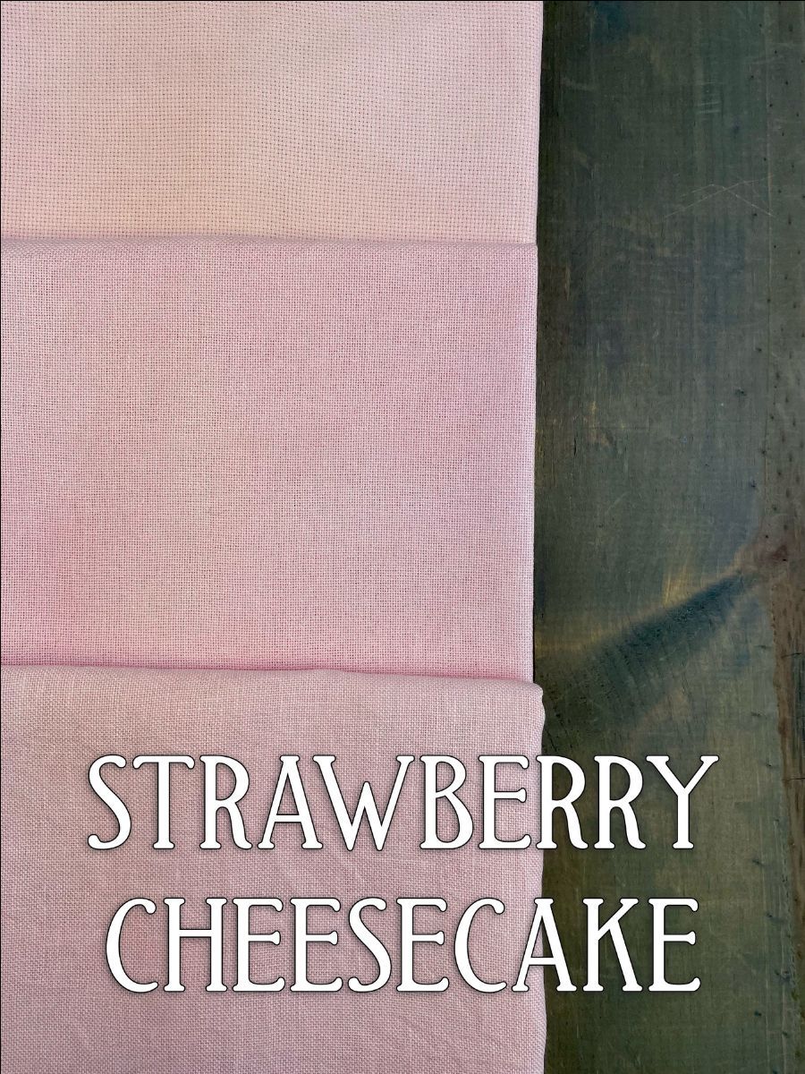 Lugana 25 Ct-Strawberry Cheesecake: Fat Quarter