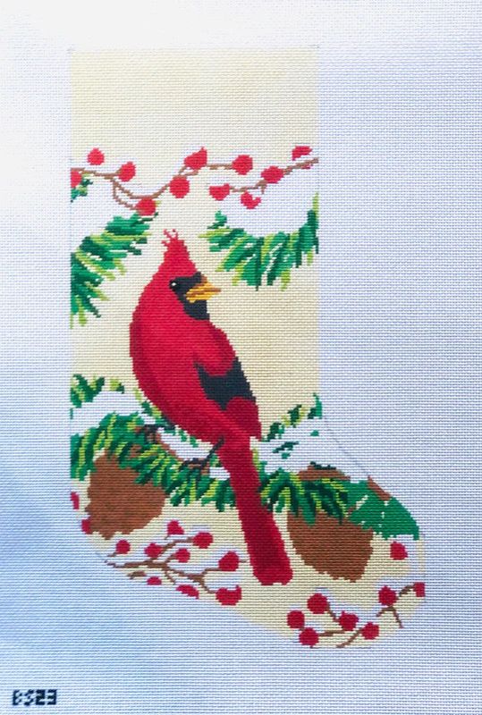 BS-07: Christmas Cardinal Ornament Stocking