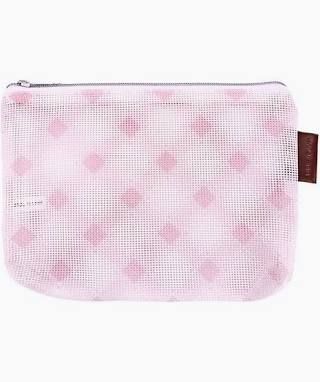 Plaid Mesh Bag: 6"x9" (Peony)