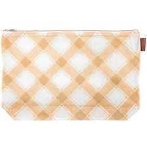 Plaid Mesh Bag: 13"x10.5"x3.24" (Pumpkin)