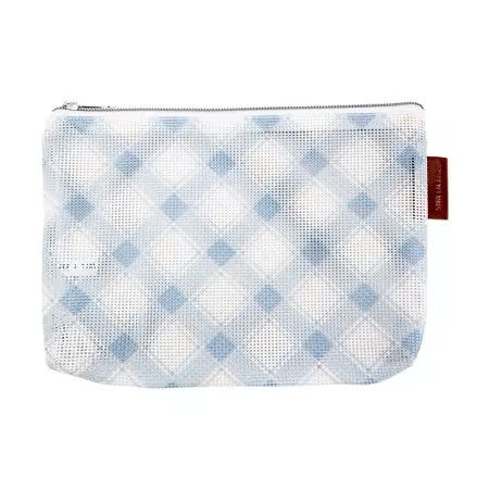 Plaid Mesh Bag: 6"x9" (Bluebell)