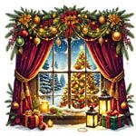 Christmas Window Celebrations Needle Minder
