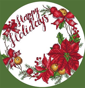 Happy Holiday Wreaths Needle Minder