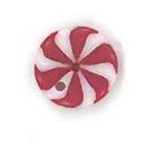 Tiny Peppermint Swirl Buttons (set of 4)