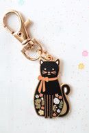 Black Cat Enamel Charm