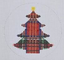 SBN X-72 Plaid Xmas Tree Ornament