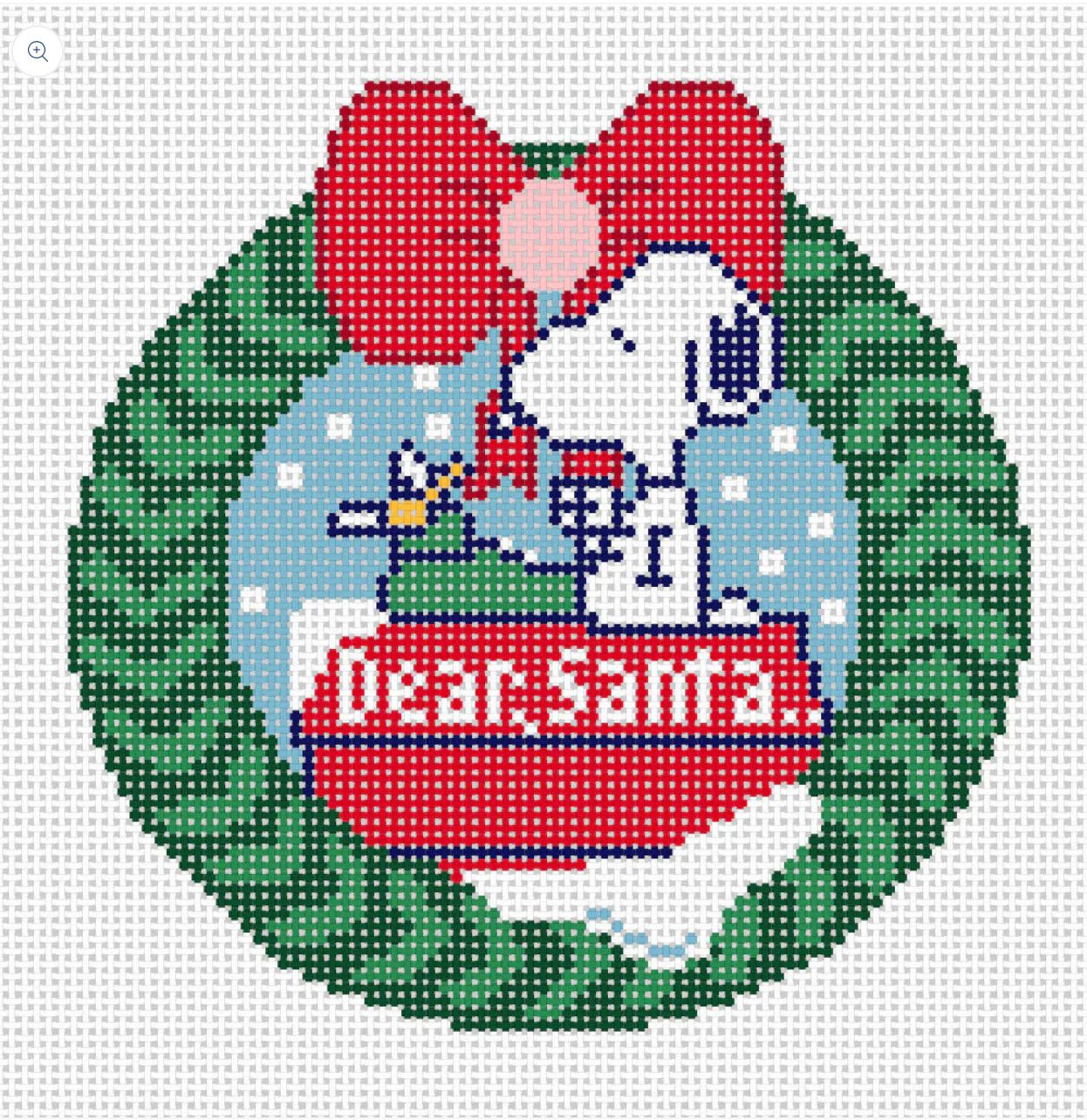XMAS05: Snoopy Dear Santa Wreath