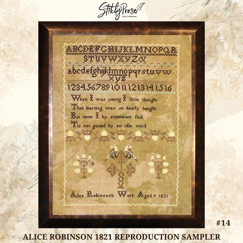 Alice Robinson 1821 Reproduction Sampler