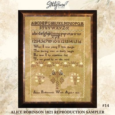 Alice Robinson 1821 Reproduction Sampler
