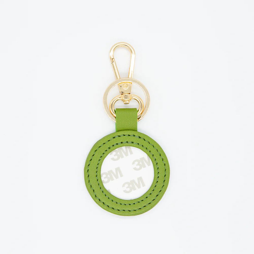 Leather Key FOB-Lime