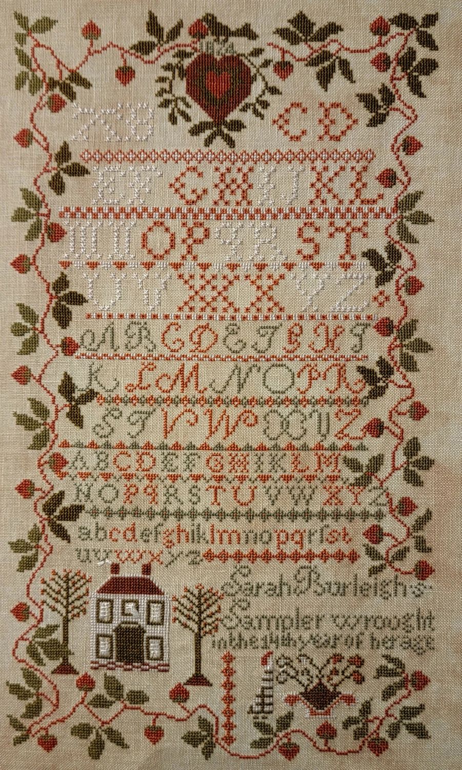 Sarah Burleigh's Sampler 1824-2024