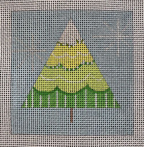 259: Green Tree with Silver Stars