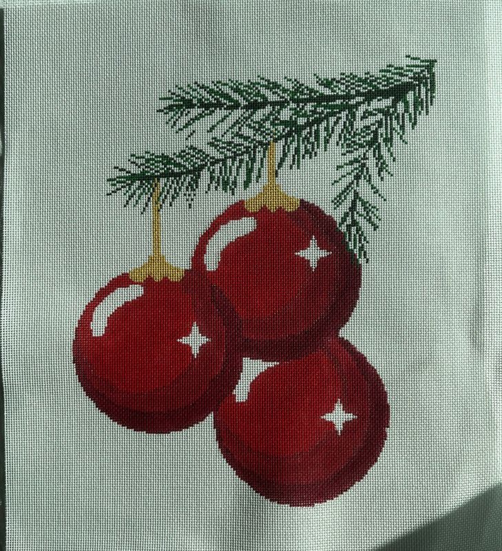 3 Ornaments on Branch