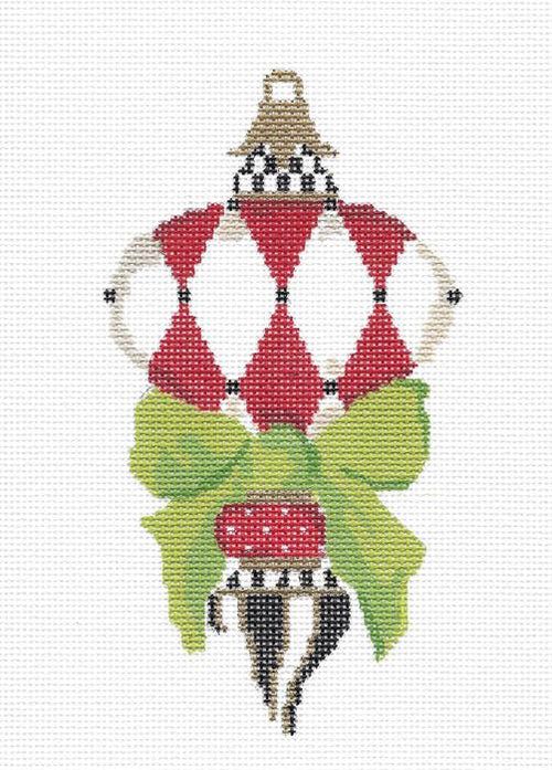 KAH33-18 Red Carnelian Harlequin w/ stitch guide