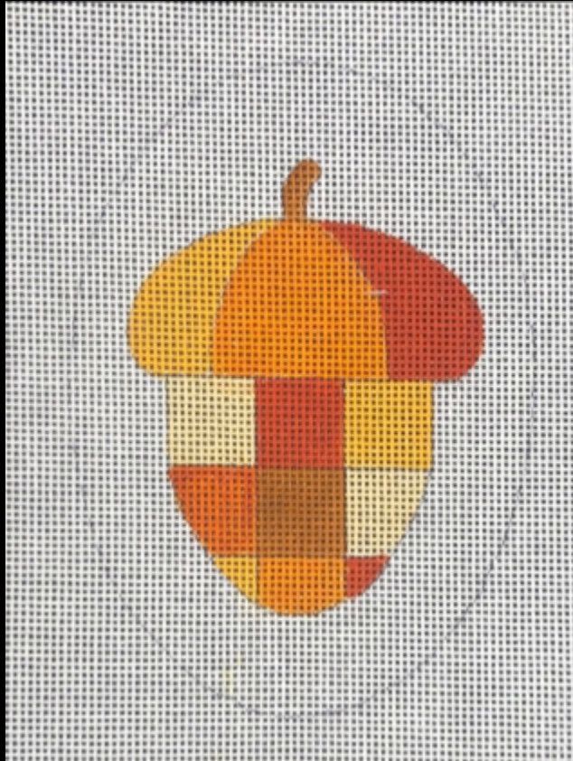 HO-2361: Orange Acorn Oval Ornament