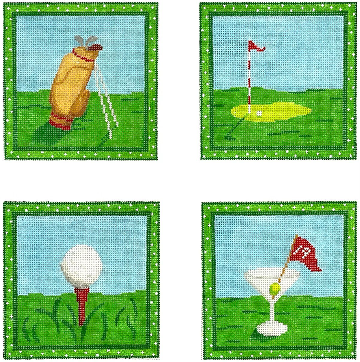 CO4-56: Set of 4 Golf Coasters
