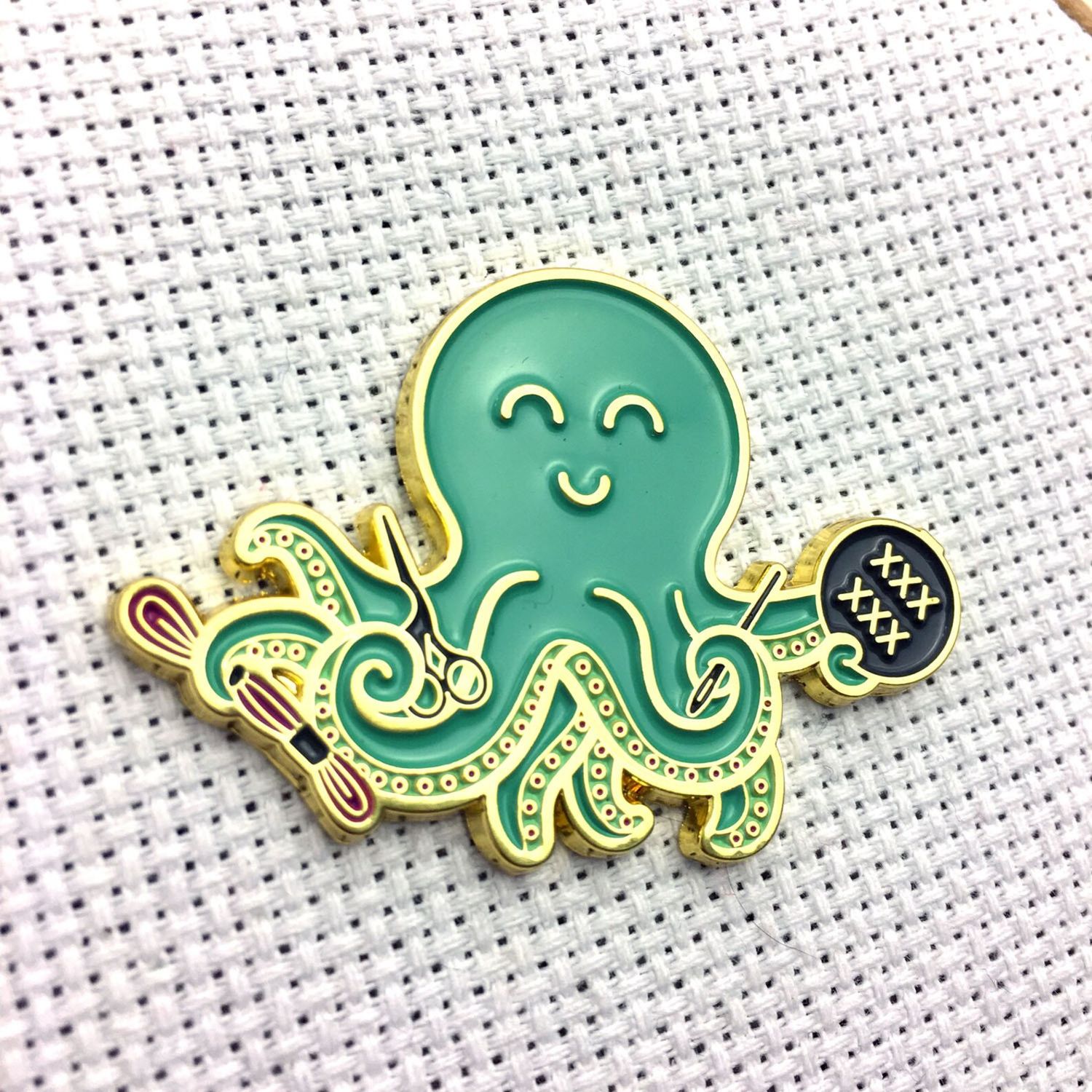 Octopus Needle Minder-Green