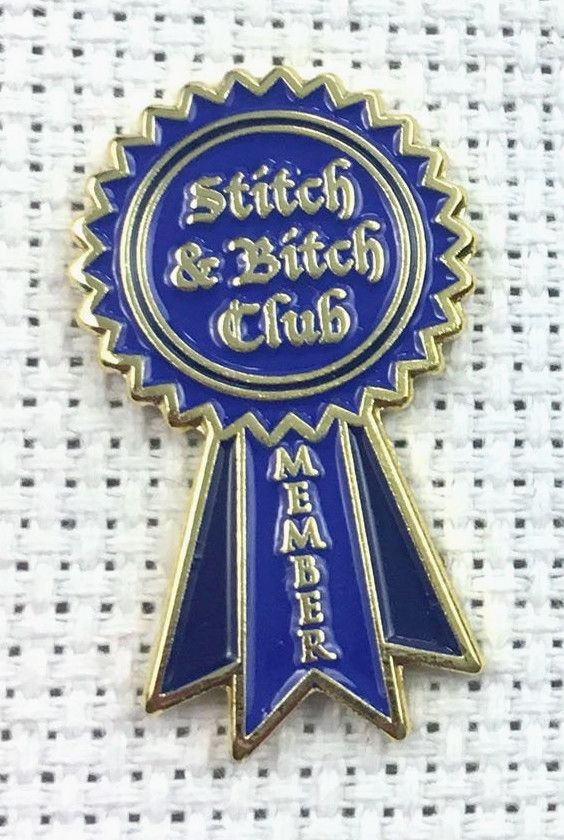 Stitch &amp; Bitch Club Needle Minder-Blue