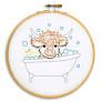 Baby Cow in Tub Embroidery Kit