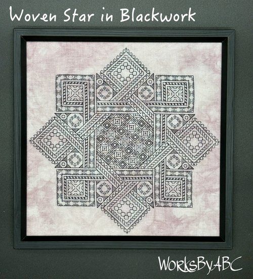 Woven Star in Blackwork