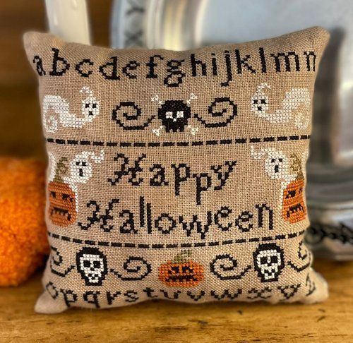 Happy Halloween Sampler Pillow