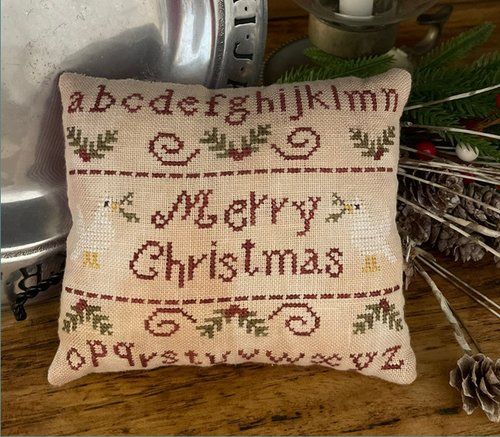 Merry Christmas Sampler Pillow