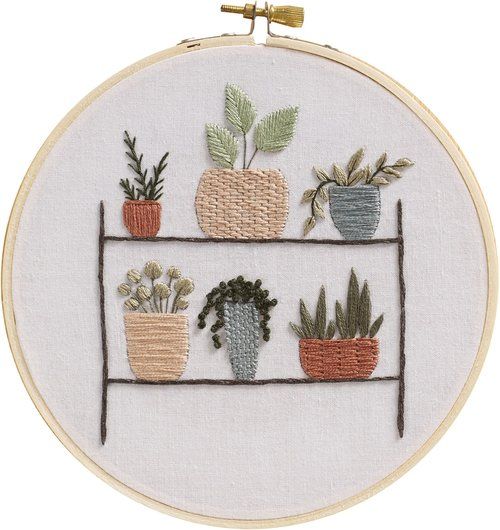 Plant Shelf Embroidery Kit