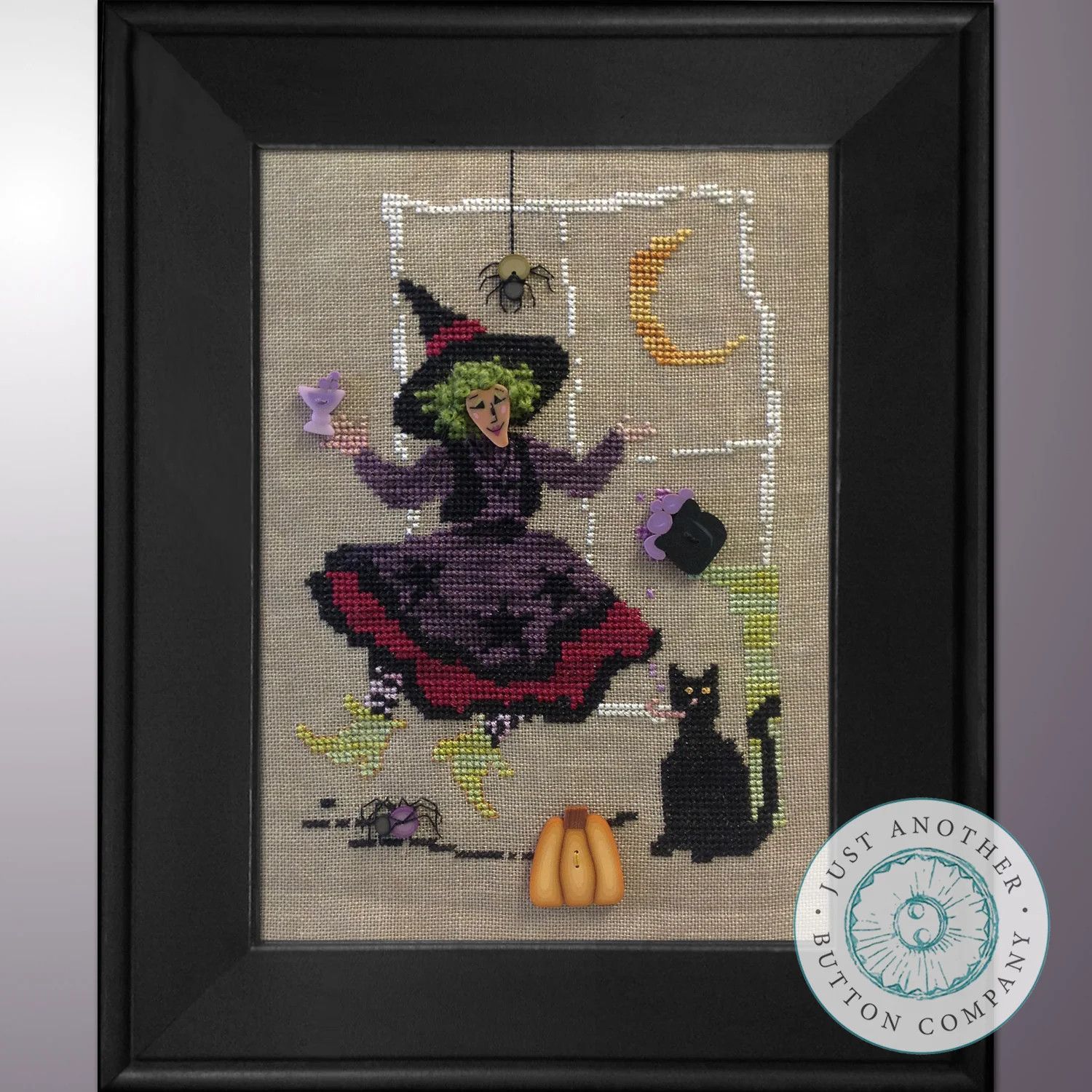 Kick Up Your Heels Cross Stitch w/Buttons