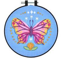 Energetic Butterfly Stamped Embroidery Kit