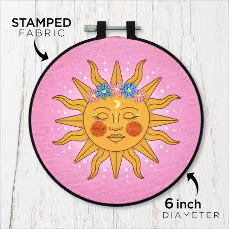 Dreamy Sun Stamped Embroidery Kit