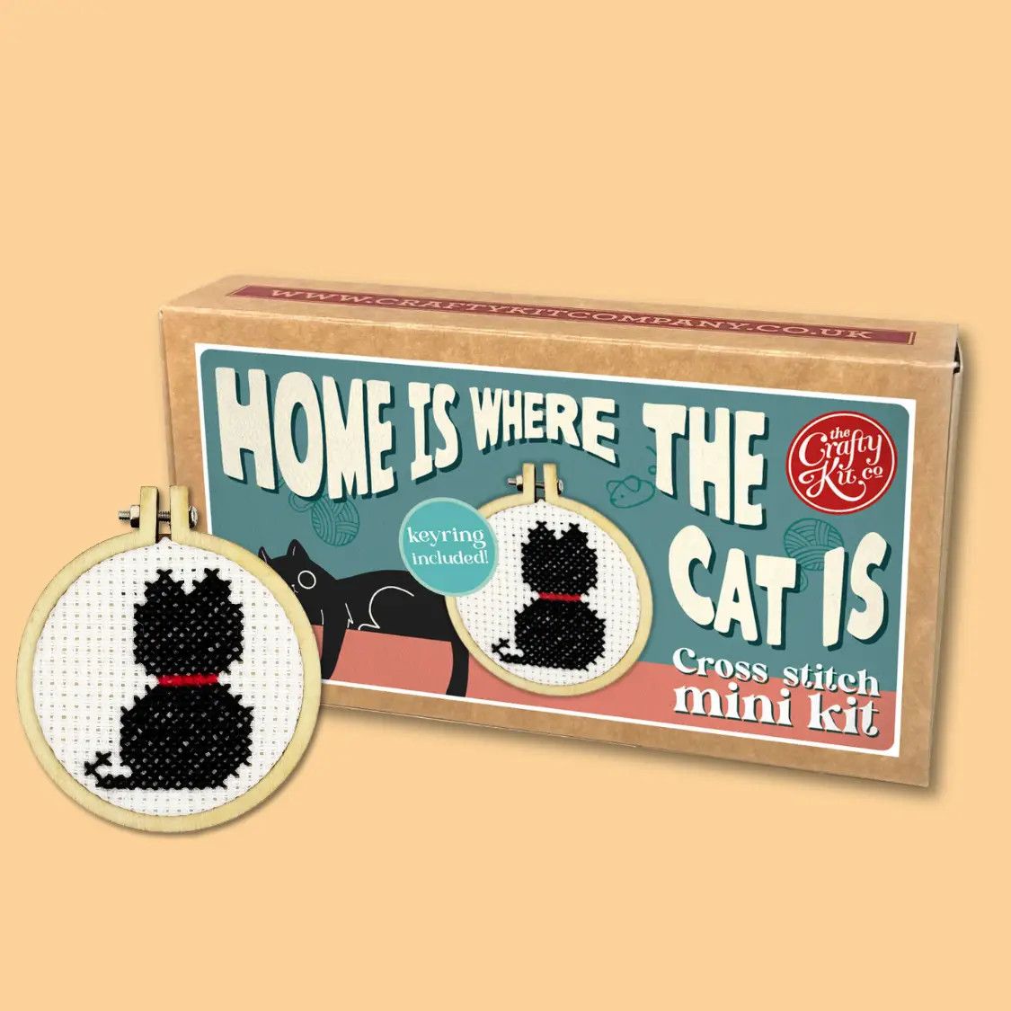 Home is Where the Cat is Mini Cross Stitch Kit