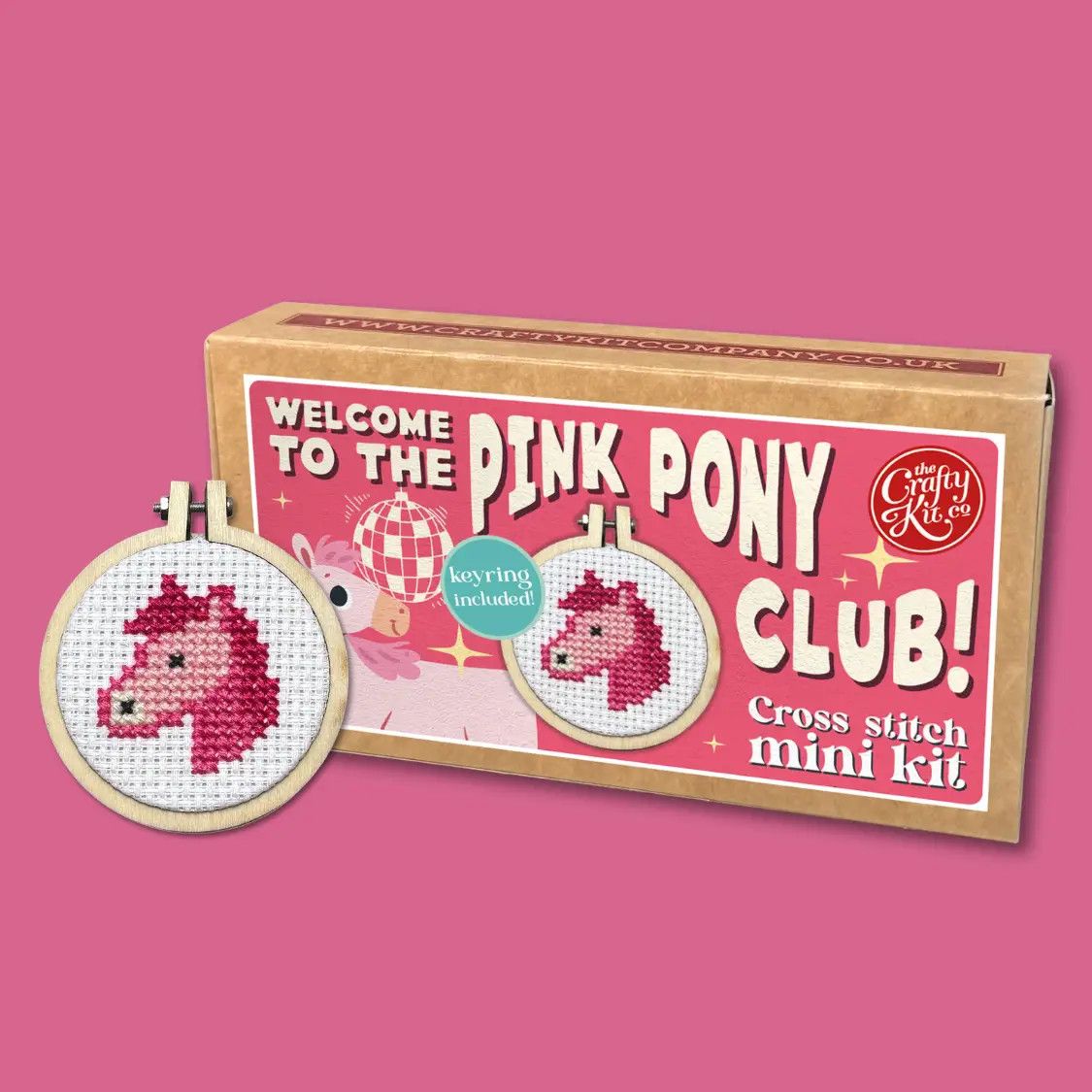 The Pink Pony Club Mini Cross Stitch Kit