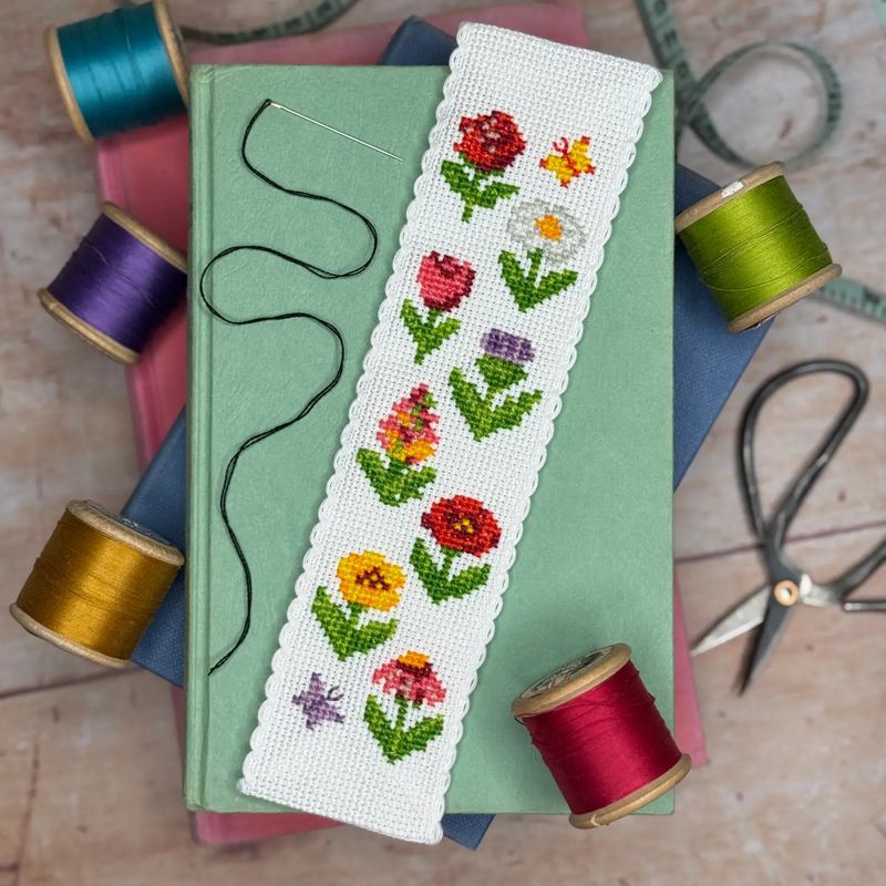 Cottage Garden Cross Stitch Bookmark Kit