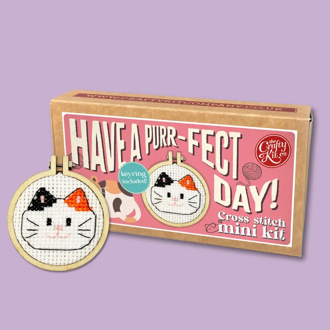 Have a Purr-fect Day! Mini Cross Stitch Kit