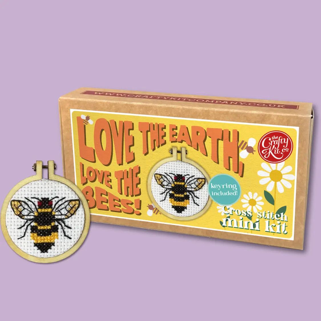 Love the Earth Love the Bees! Mini Cross Stitch Kit