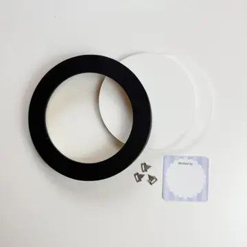 4" Round Self-Finishing Frame: Black