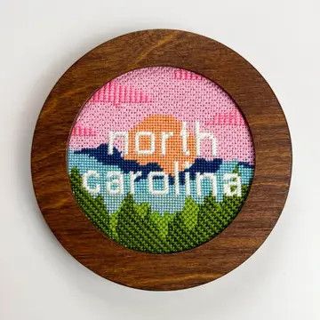4" Round Self-Finishing Frame: Caramel
