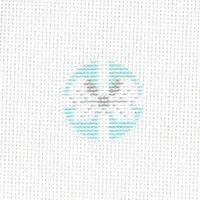 TTF047: Blue and White Bow Fob